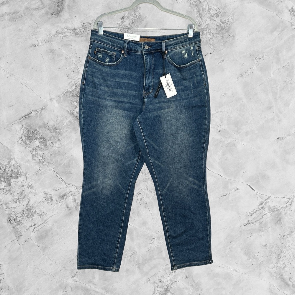 Judy blue casual high rise dark Wash tummy control slim jeans 16W